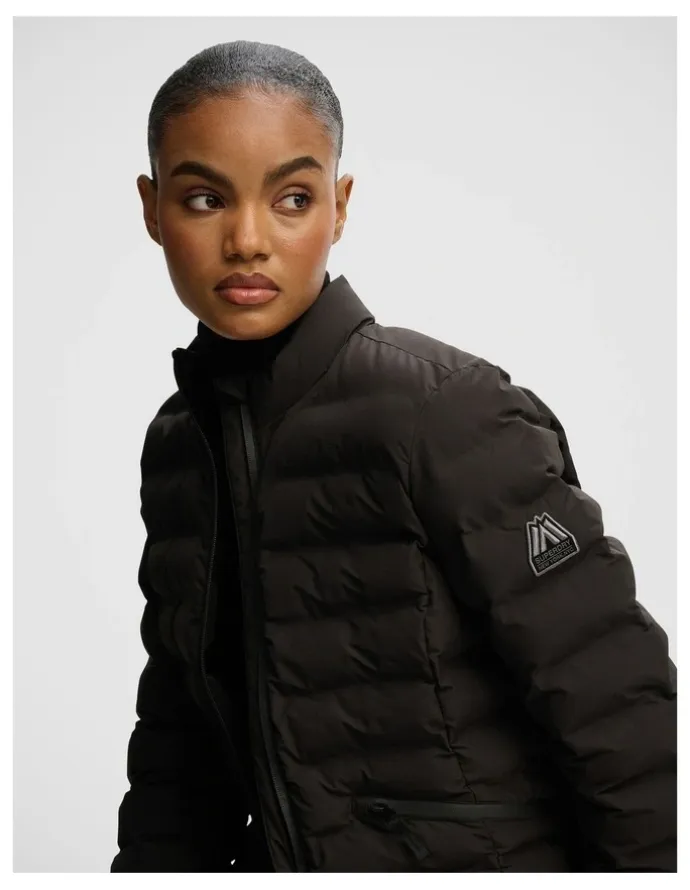 Superdry Hooded Fuji Padded Jacket in Black