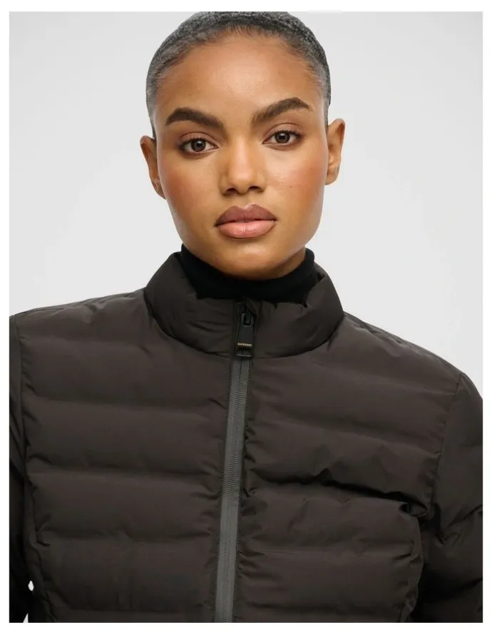 Superdry Hooded Fuji Padded Jacket in Black
