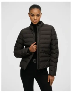 Superdry Hooded Fuji Padded Jacket in Black