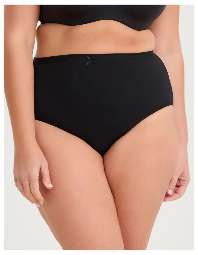 Taking Shape 5 Pack Cotton Solid Briefs Black