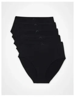 Taking Shape 5 Pack Cotton Solid Briefs Black