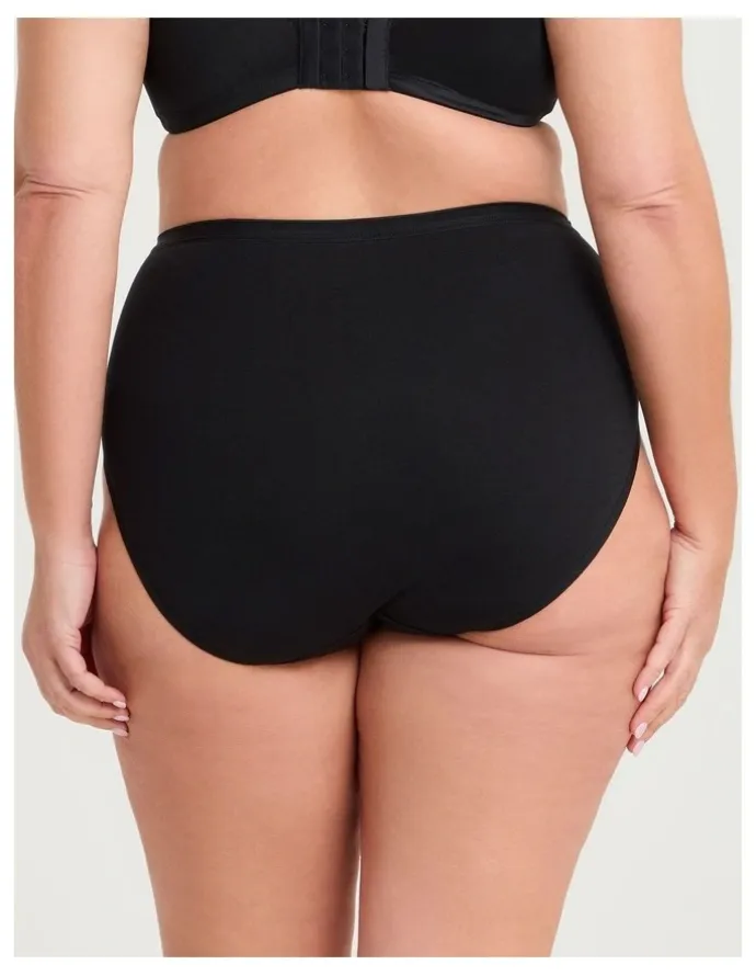 Taking Shape 5 Pack Cotton Solid Briefs Black