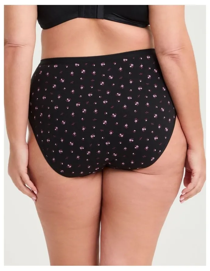 Taking Shape 5 Pack Cotton Neutral Floral Briefs Multi