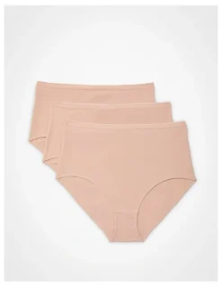 Taking Shape Australian Cotton Blend Briefs 3 Pack in Cream