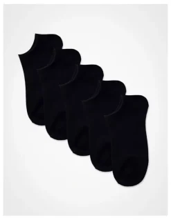Taking Shape Bamboo Ankle Socks 5 Pack in Black