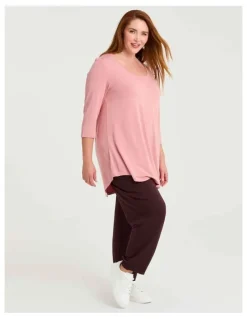 Taking Shape Bamboo Base 3/4 Sleeve Top