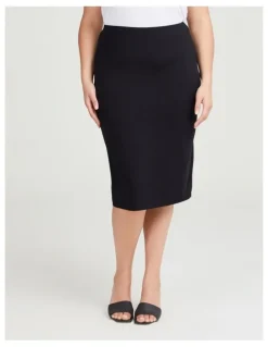 Taking Shape Bamboo Base Pencil Skirt in Black