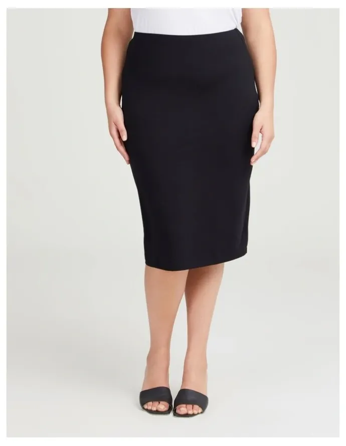 Taking Shape Bamboo Base Pencil Skirt in Black