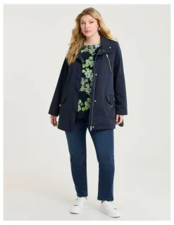 Taking Shape Bamboo Botanic Chiffon Hem Top Print