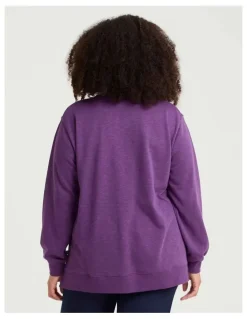Taking Shape Boyfriend Tunic Sweat Mulberry Purple