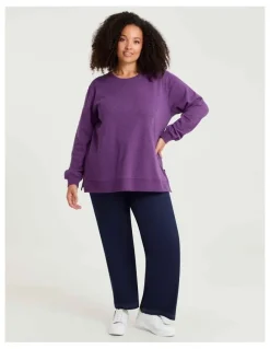 Taking Shape Boyfriend Tunic Sweat Mulberry Purple