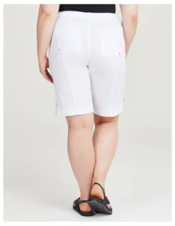 Taking Shape Castaway Zip Pocket Cargo Short in White