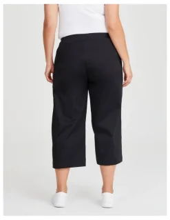 Taking Shape City Wide Leg Crop Pant in Black