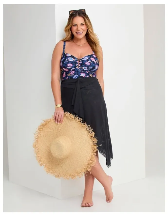Taking Shape Coastal Blooms One Piece Swimsuit Print
