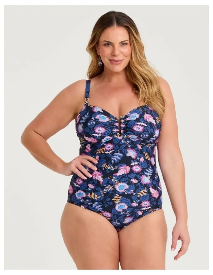 Taking Shape Coastal Blooms One Piece Swimsuit Print