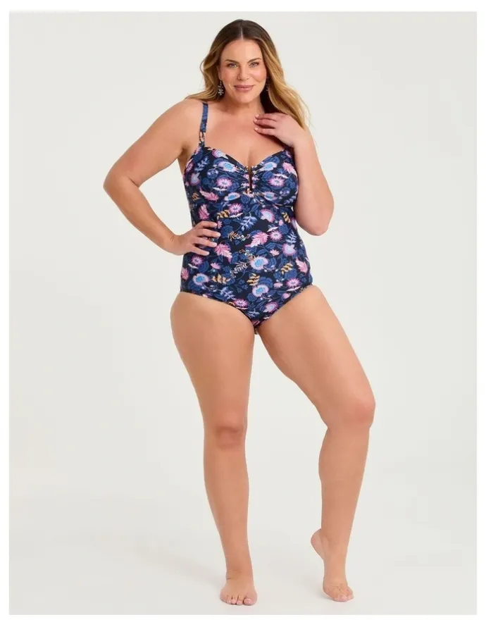 Taking Shape Coastal Blooms One Piece Swimsuit Print