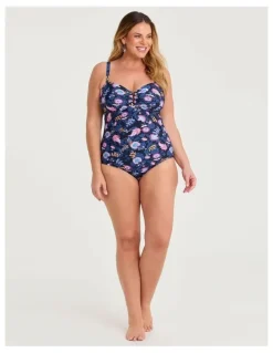 Taking Shape Coastal Blooms One Piece Swimsuit Print