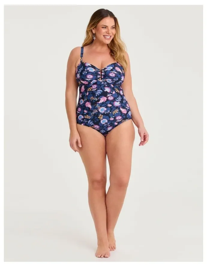Taking Shape Coastal Blooms One Piece Swimsuit Print