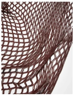 Taking Shape Dressy Crochet Poncho Brown