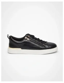 Taking Shape Elastic Zip Sneaker in Black