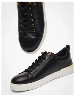 Taking Shape Elastic Zip Sneaker in Black
