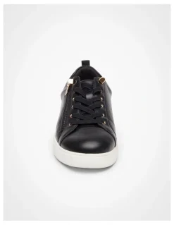 Taking Shape Elastic Zip Sneaker in Black