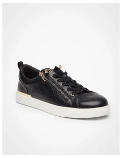 Taking Shape Elastic Zip Sneaker in Black