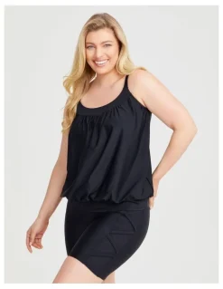 Taking Shape Essential Blouson Tankini in Black