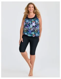 Taking Shape Essential Capri Swim Legging in Black