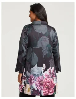 Taking Shape Fleur Satin Dress Coat Floral