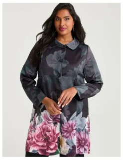 Taking Shape Fleur Satin Dress Coat Floral