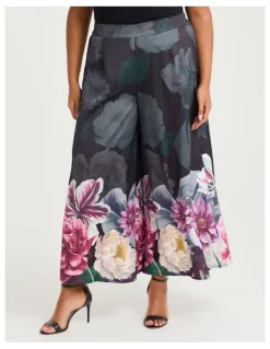 Taking Shape Fleur Satin Wide Leg Pant Floral
