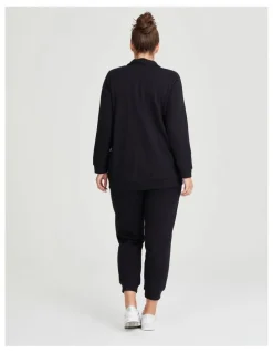 Taking Shape Funnel Neck Active Jacket in Black