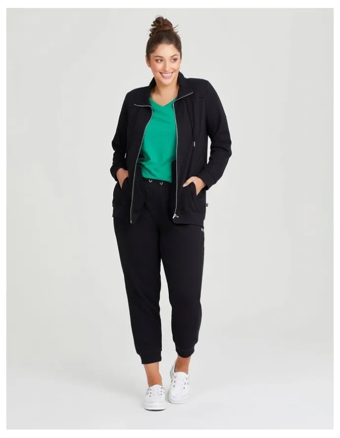 Taking Shape Funnel Neck Active Jacket in Black