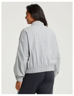 Taking Shape Funnel Neck Windbreaker Jacket Glacier Grey