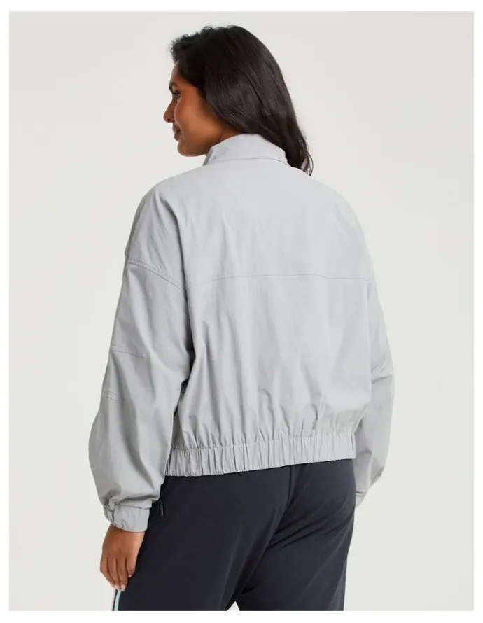 Taking Shape Funnel Neck Windbreaker Jacket Glacier Grey