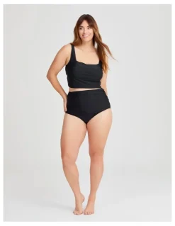 Taking Shape High Waist Swim Briefs in Black