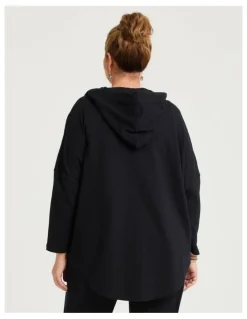 Taking Shape Hooded Zip Cape Black