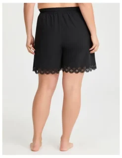 Taking Shape Laser Cut Scallop Boardshort in Black