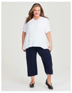 Taking Shape Luna Culotte Pant in Dark Indigo