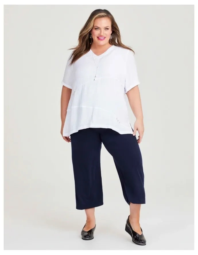 Taking Shape Luna Culotte Pant in Dark Indigo