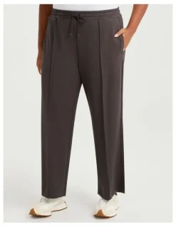 Taking Shape Luxe Touch Tape Wide Leg Trackpant in Espresso