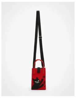 Taking Shape Mini Cat Crossbody Bag in Red