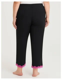 Taking Shape Modal Lace Trim Pyjama Pant in Black