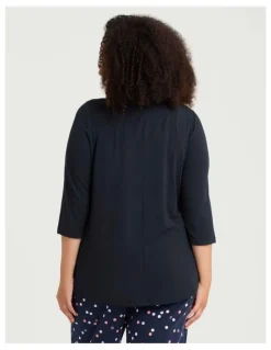 Taking Shape Modal Soft Touch Pyjama Top Navy