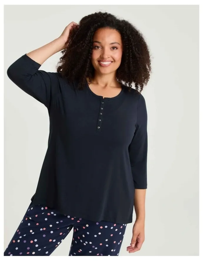 Taking Shape Modal Soft Touch Pyjama Top Navy