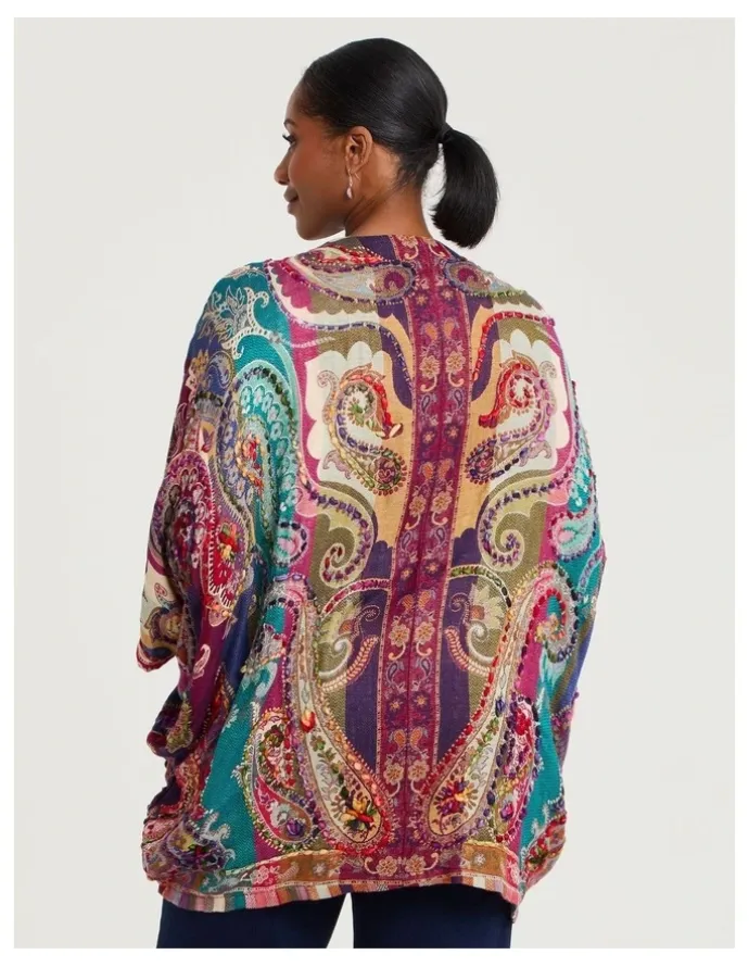Taking Shape Multi Colour Embroidered Cape Multi