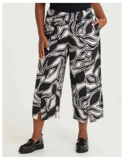 Taking Shape Natural Heidi Wide Crop Pant Print