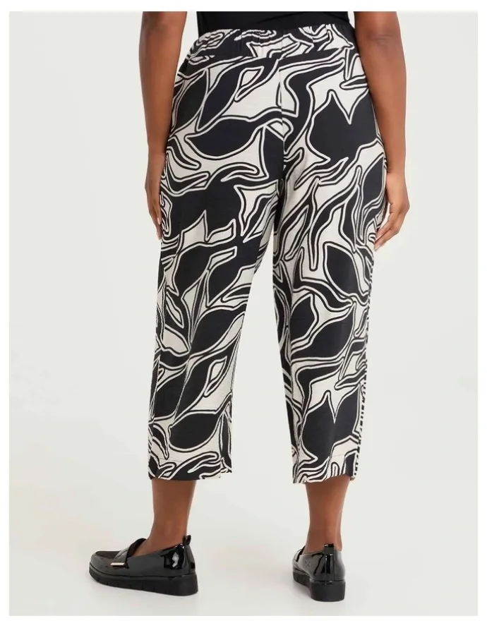 Taking Shape Natural Heidi Wide Crop Pant Print