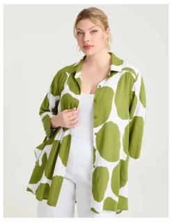 Taking Shape Natural Lilla Spot Shirt Print